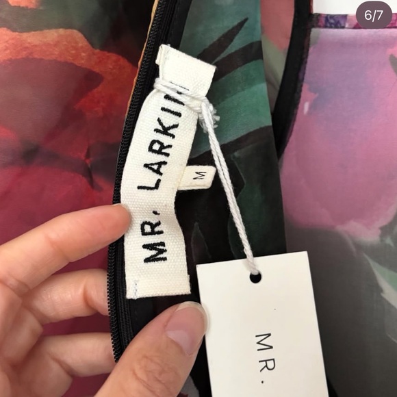 Mr. Larkin Lexi Organza Sheer Floral Maxi Dress NWT M - Picture 4 of 5